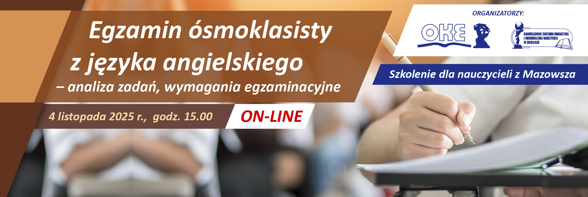 EGZAMIN ÓSMOKLASISTY Z JĘZYKA ANGIELSKIEGO - ANALIZA ZADAŃ, WYMAGANIA EGZAMINACYJNE – online