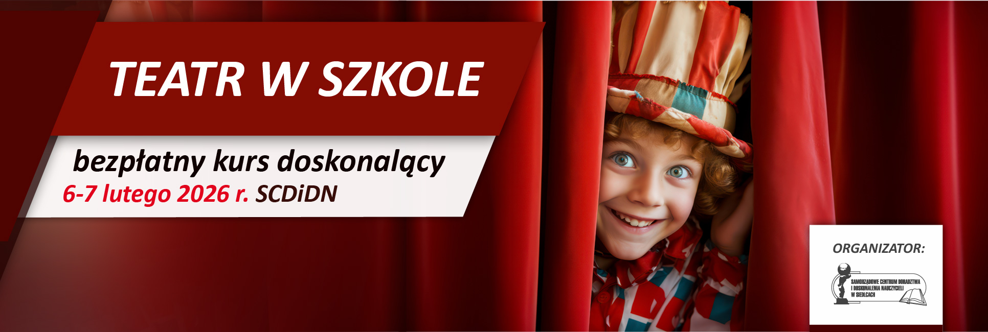 TEATR W SZKOLE – bezpłatne szkolenie 6-7 lutego 2026 r.