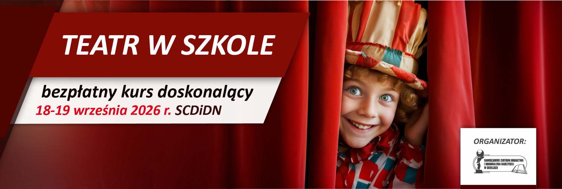 TEATR W SZKOLE – bezpłatne szkolenie, 18-19 września 2026 r.