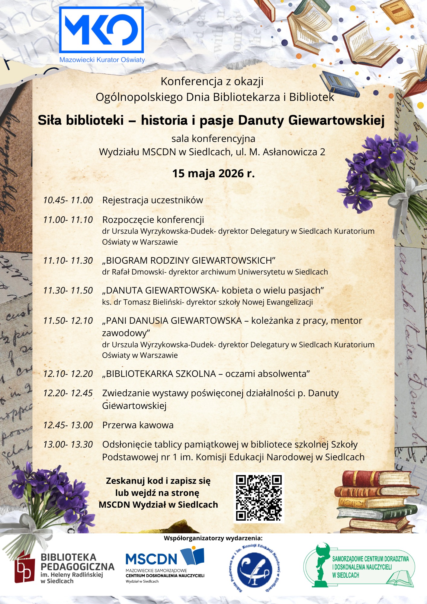 OGÓLNOPOLSKI  DZIEŃ BIBLIOTEKARZA I BIBLIOTEK SIŁA BIBLIOTEKI – HISTORIA I PASJE DANUTY GIEWARTOWSKIEJ, 15 maja 2026 r.